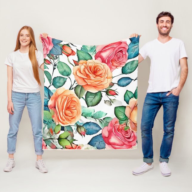 Rose Garden Bloom Design Fleecedecke (Beispiel)