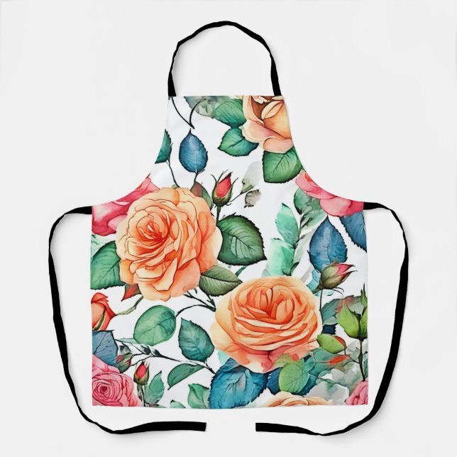 Rose Garden Bloom Design Schürze (Vorderseite)