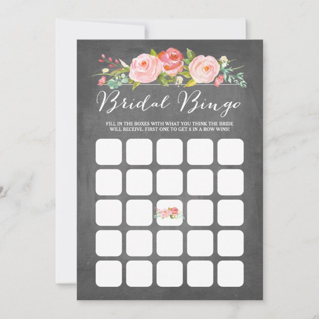 Rose Garden Brautparty Bingo (Vorderseite)