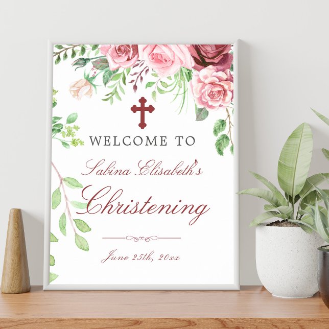 Rose Garden Christening Willkommenszeichen Poster (Von Creator hochgeladen)