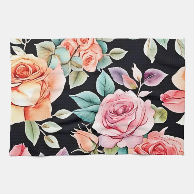 Rose Garden Design Geschirrtuch (Horizontal)