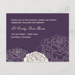 Rose Garden Empfang Card - Lila Begleitkarte