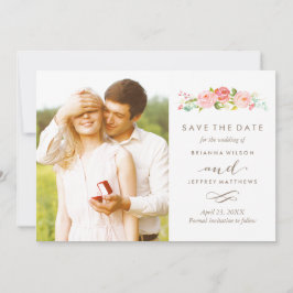 Rose Garden Flora Save the Date Fotokarte