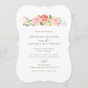 Rose Garden Floral Faire-part de mariage