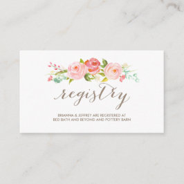 Rose Garden Floral Wedding Card Begleitkarte