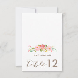 Rose Garden Floral Wedding Escort Card Einladung