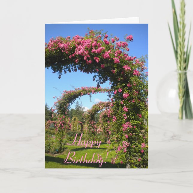 Rose Garden Geburtstagskarte Karte (Vorderseite)