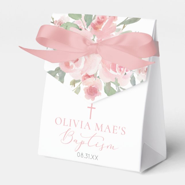 Rose Garden Girl Taufe Geschenkschachtel (Vorderseite)