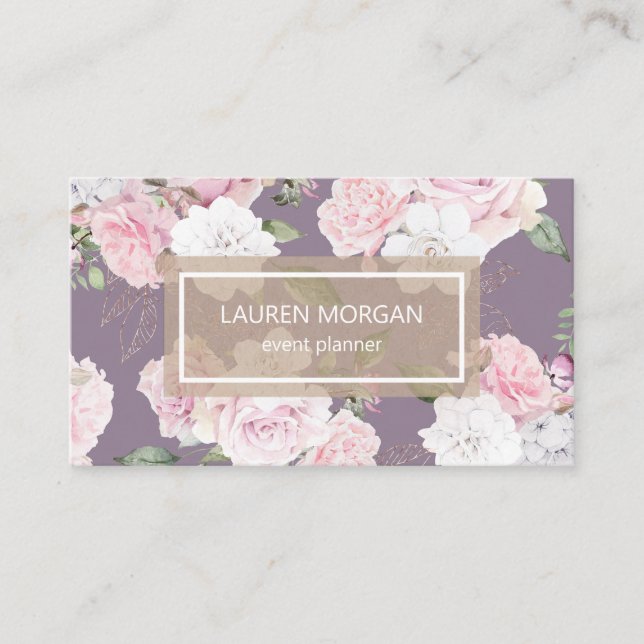 Rose Garden Mauve | Visitenkarte (Vorderseite)