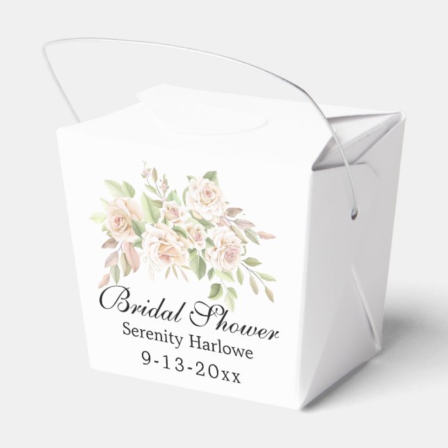 Rose Garden Pastell Rosa Brautparty Geschenkschachtel (Rückseite)