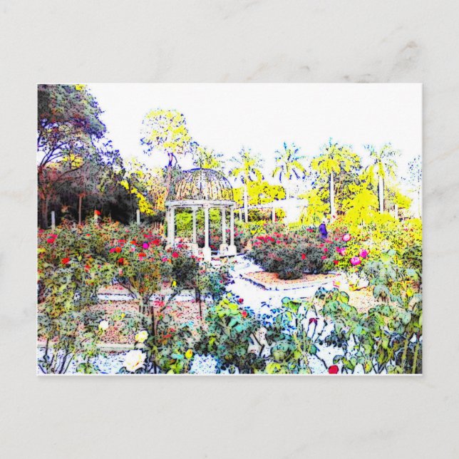 Rose Garden Postkarte (Vorderseite)