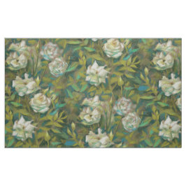 "Rose Garden", Retro-Blumendesign, Minze & Ocher Stoff