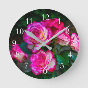 Rose Garden Runde Wanduhr