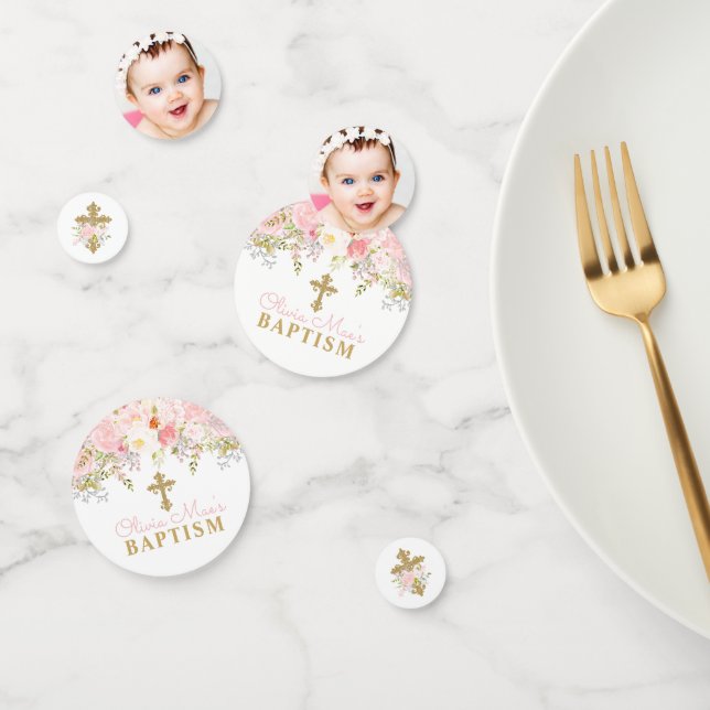 Rose Garden Taufe Personalisierter Tisch Confetti Konfetti (Gruppe)