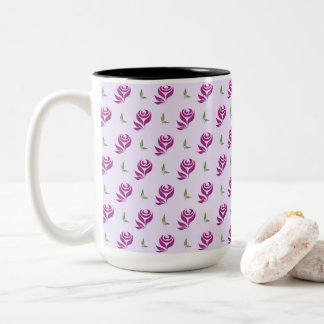 Rose Garden Vibes Motif Zweifarbige Tasse