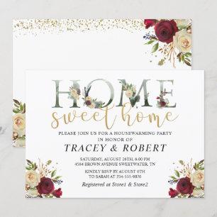 Rose Garden Zuhause Sweet Zuhause Housewarming Ein Einladung