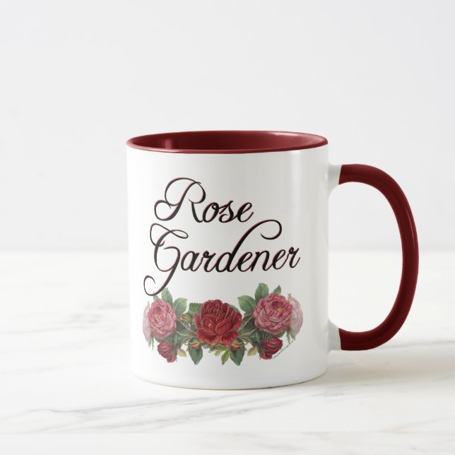 Rose Gardener Sprichwort mit Rose Tasse (Rechts)