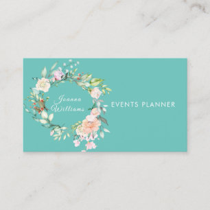 Rose Garland Floral Business Card Visitenkarte