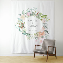 Rose Garland Wedding Foto Stand Hintergrund Wandteppich
