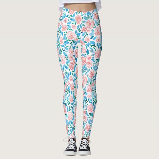 Rose Garten 2 Leggings (Vorderseite)