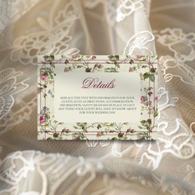 Rose Gartenhochzeit Begleitkarte (Von Creator hochgeladen)