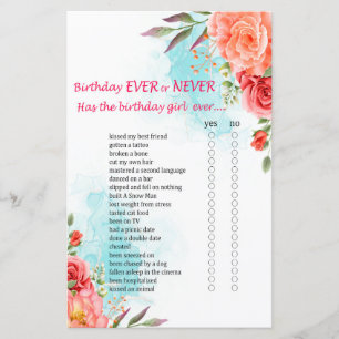 Rose Geburtstag Ewiges oder Niemals Game