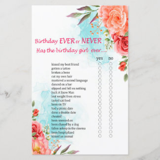 Rose Geburtstag Ewiges oder Niemals Game