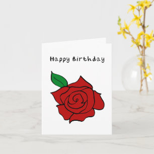 Rose Geburtstagkarte Karte