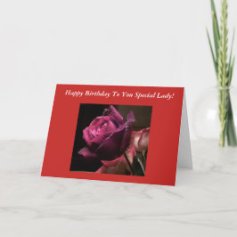 Rose Geburtstagkarte Karte