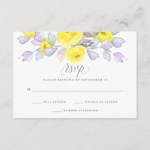 Rose   Gelb Lila und grau   UAWG   RSVP Karte