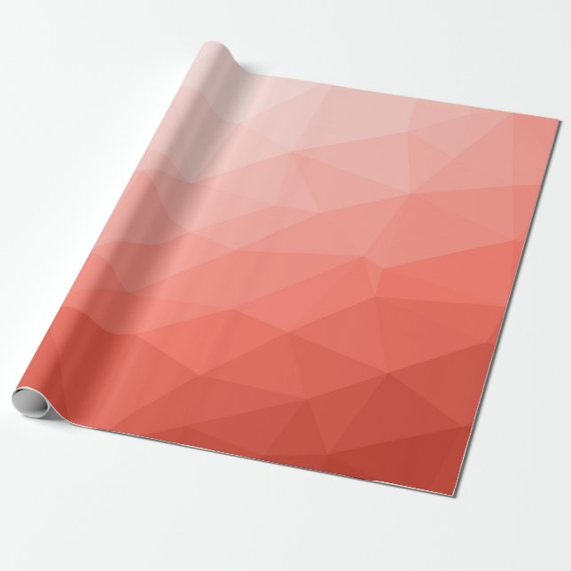Rose geometrische Maschenombre Geschenkpapier (Ungerollt)
