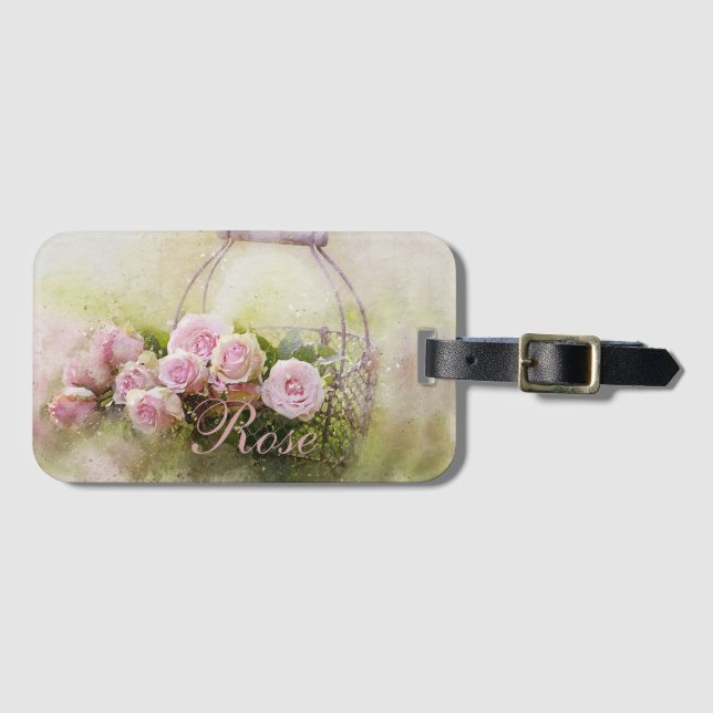 Rose Gepäckanhänger (Vorderseite (Horizontal))