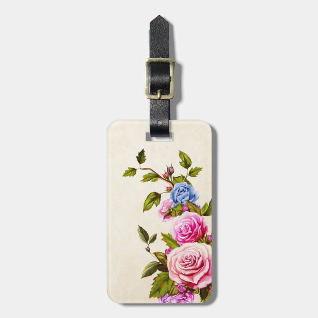 Rose Gepäckanhänger (Vorderseite vertikal)