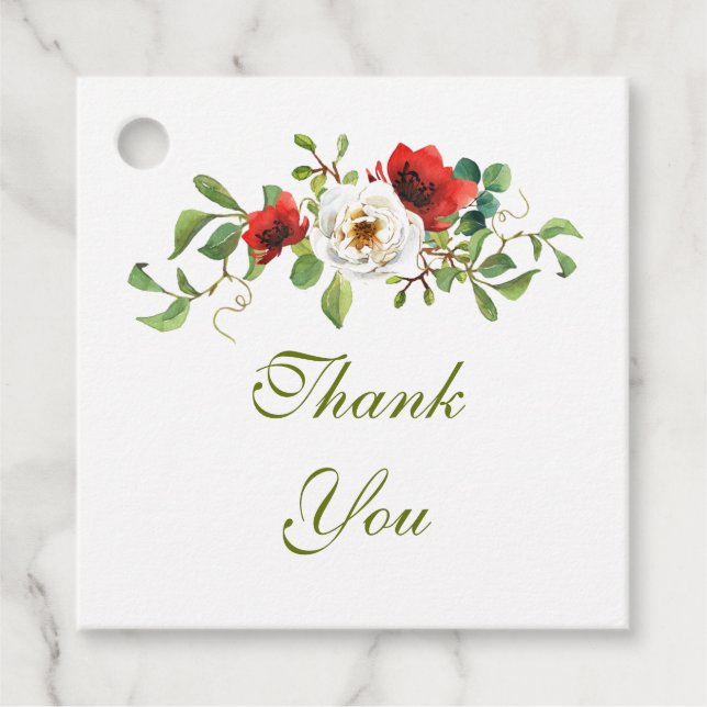 Rose Geschenkanhänger (Vorderseite)