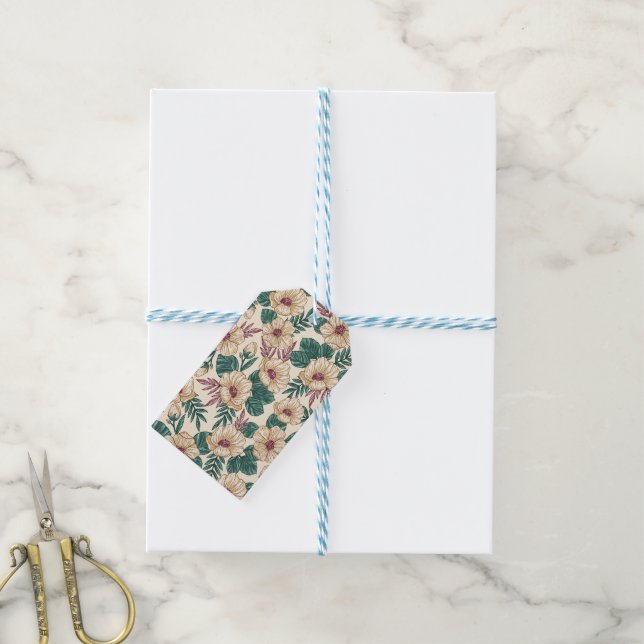 Rose Geschenkanhänger (Mit Garn)
