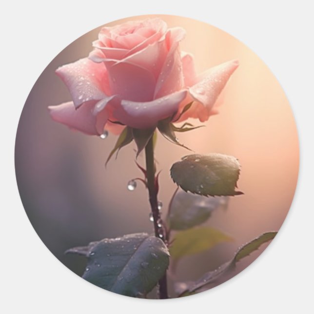 Rose, Geschenkboote, Buchplatte, rosa Aufkleber (Vorderseite)