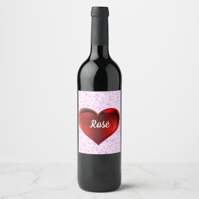 Rosé-Getränke-Etikettensatz Weinetikett (Vorderseite)