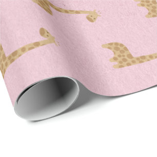 Rose Giraffen-Prinzessin-Pastellrosa empfindlich Geschenkpapier