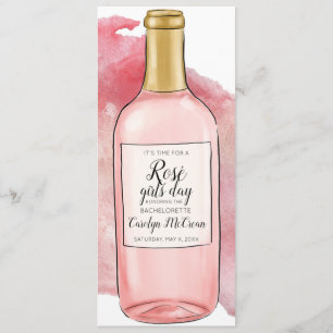 Rosé Girls Day Junggeselinnen-Abschied Einladung