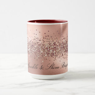 Rose Glam Gold Glitzy Sparkle Glitzer     Tasse
