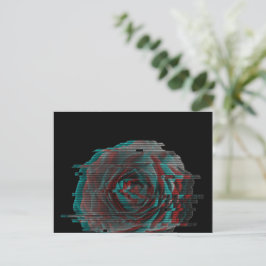 Rose Glitch Postkarte