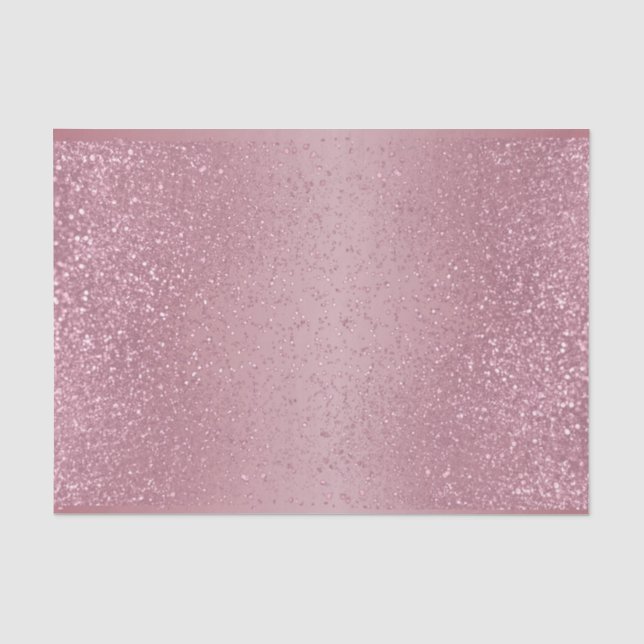 Rose Glitzer auf Ombre Rose Hintergrund Seidenpapier (Vorderseite)