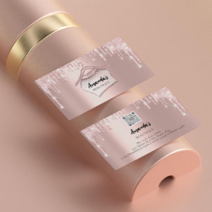 Rose Glitzer Closet Hanger Boutique QR Code Visitenkarte