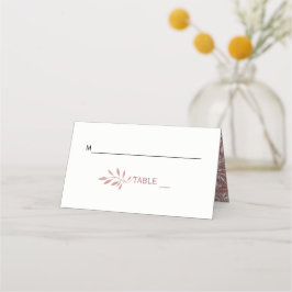 Rose Glitzer Hochzeitszelt aus Blattgold Platzkarte
