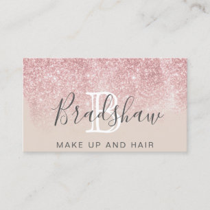 Rose Glitzer Makeup Artist Friseur Salon Visitenkarte