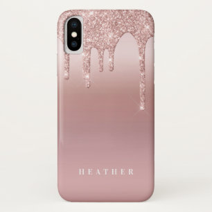 Rose Glitzer Ombre Rosa Personalisiert Case-Mate iPhone Hülle