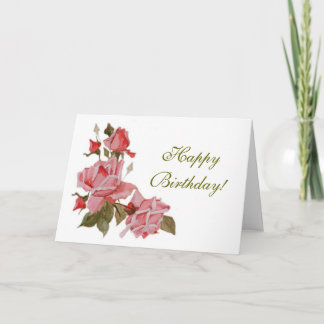 Rose, glücklich zum Geburtstag! Karte