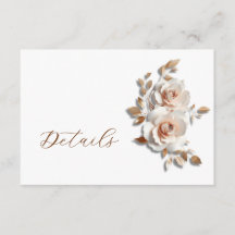 Rose Gold 3D Blumige Hochzeitsdetails