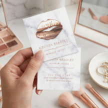 Rose Gold 3D Lippen Marmoraussehen Makeup Artist
