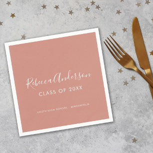 Rose Gold Abschluss Class of 2023 Calligraphy Serviette